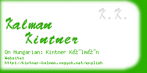 kalman kintner business card